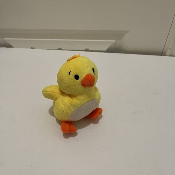 Kids Yellow Orange Chick Duck Plush 5" Stuffed Animal Toy Easter Spring - Picture 2 of 9